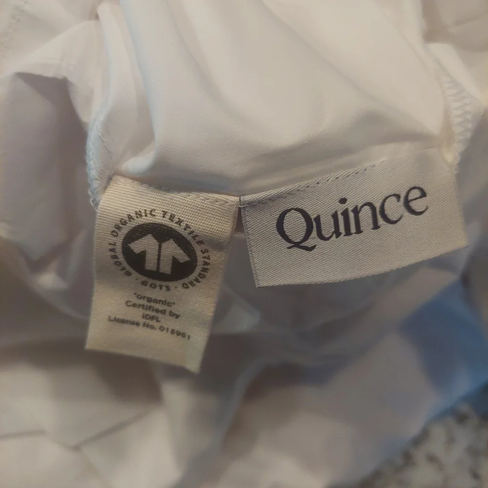 NWT! Quince 100% Organic Sateen Cotton White Duvet Cover! King/ Cal King (593)